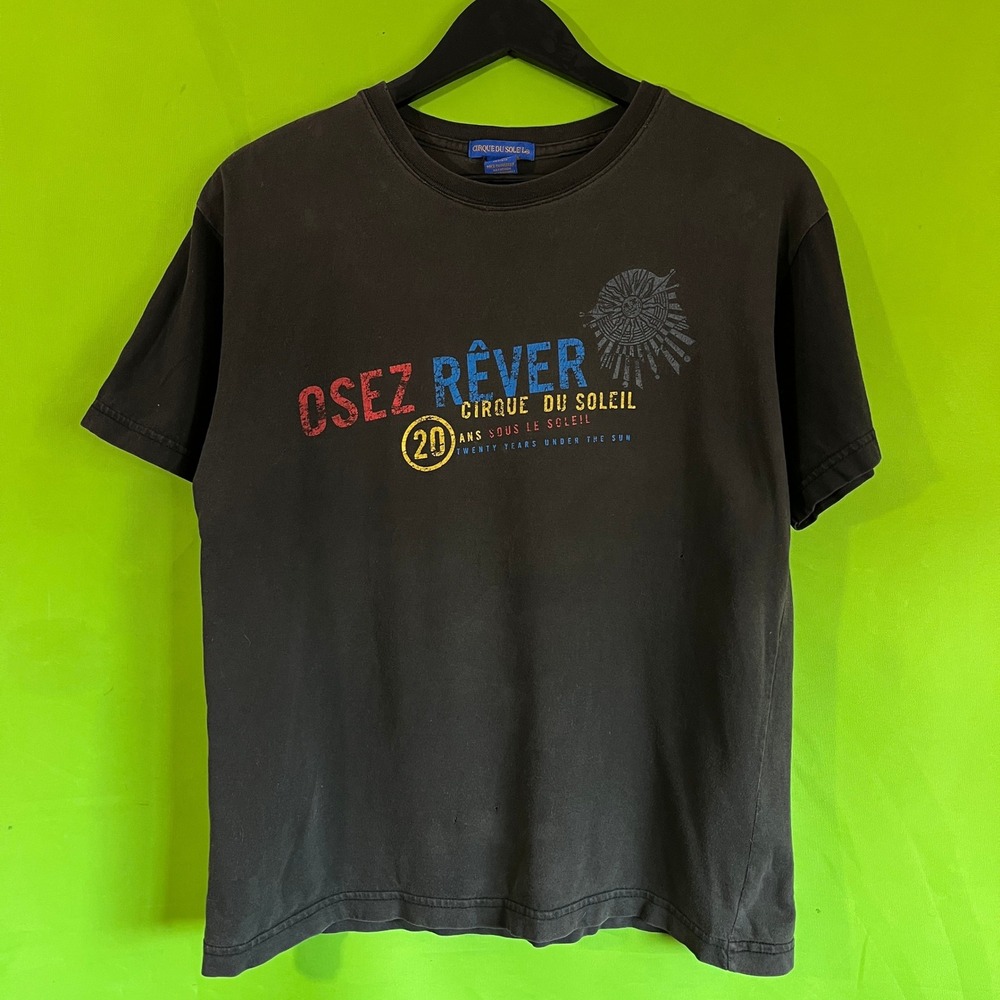 Vintage Cirque Du Soleil Osez Rever 20th Anniversary T-Shirt Black Small 2004